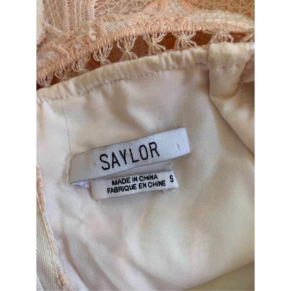 Saylor Birgit Floral Lace Mini Dress Blush Size S - Picture 9 of 12